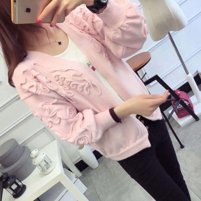 พรีออเดอร์ - เสื้อคาร์ดิแกนกันหนาว Pre - CT651 (สีชมพู)