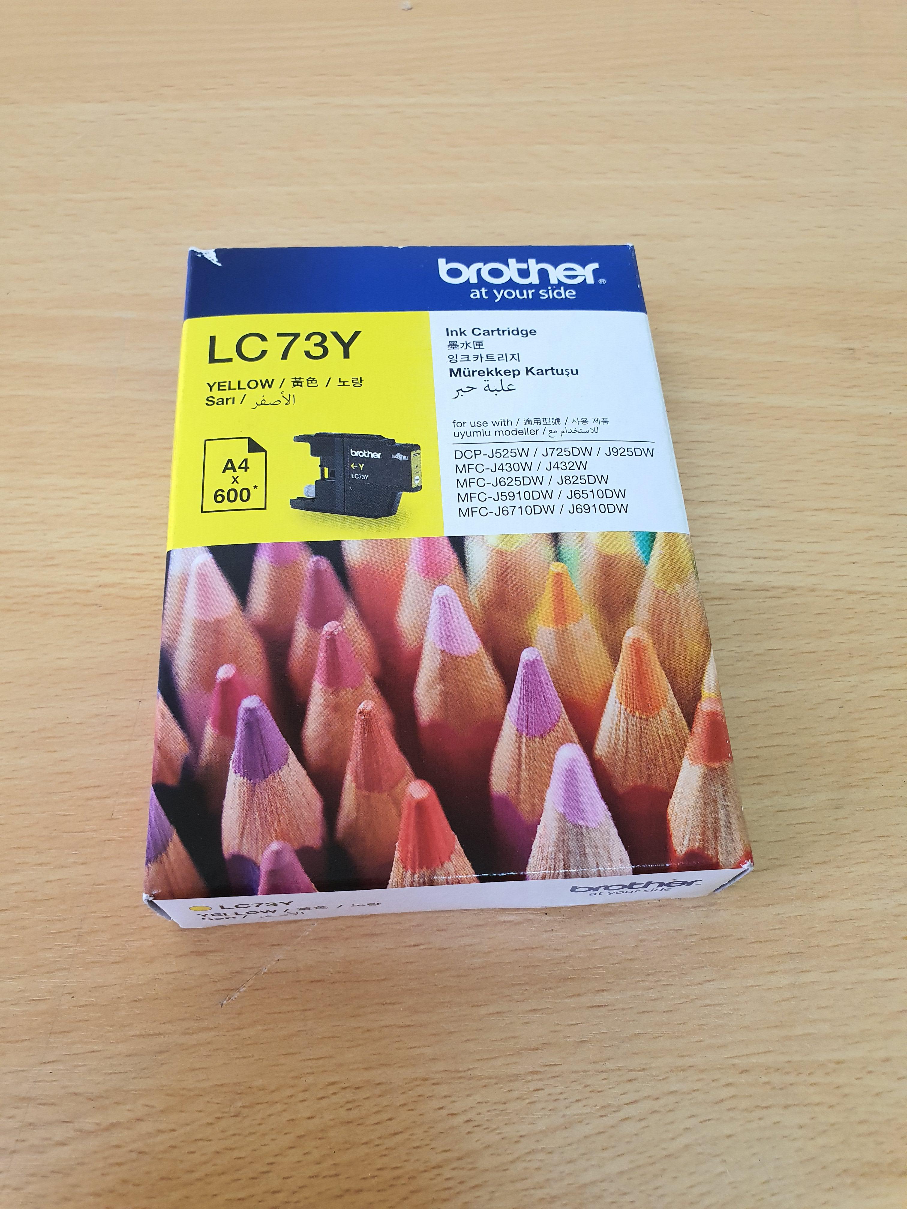 ตลับหมึกอิงค์เจ็ท LC-73Y เหลือง Brother ยังไม่ได้ใช้งาน