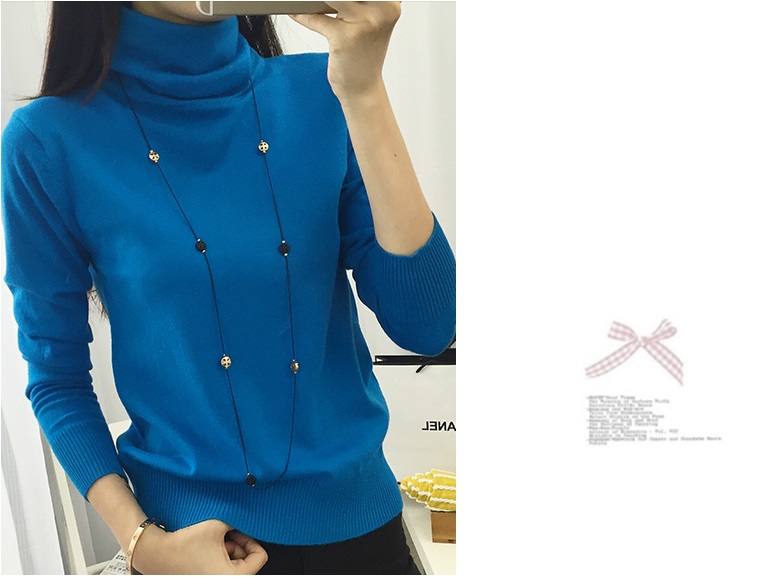 พรีออเดอร์ - เสื้อไหมพรมแขนยาว Pre - ST692 (สีฟ้า)