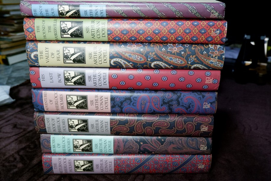 ชุด sherlock holmes by sir artur conan doyle ปกเเข็ง 8 เล่ม ปี 1994 (print in usa)
