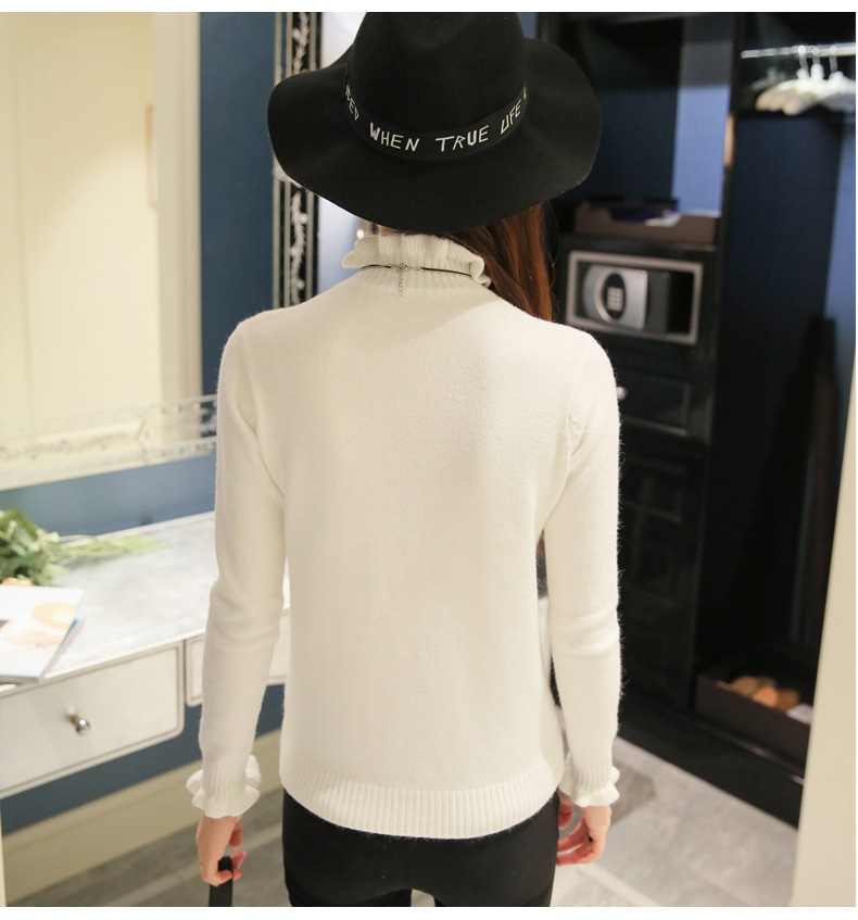 พร้อมส่ง - เสื้อไหมพรม ST160 (สีขาว)