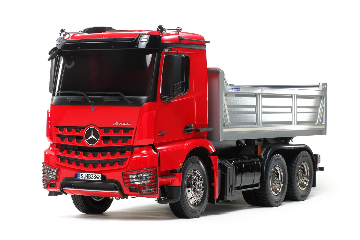 Mercedes-Benz AROCS 3348 6x4 Tipper Truck (Red Cab & Silver Bed Edition)