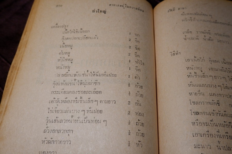 อาหารฉบับ ชนะประกวดเเละอยู่ในความนิยม โดย ประเสริฐ ประภาตะนันทน์ -รัศมีมายา ปกแข็ง ปี 2511