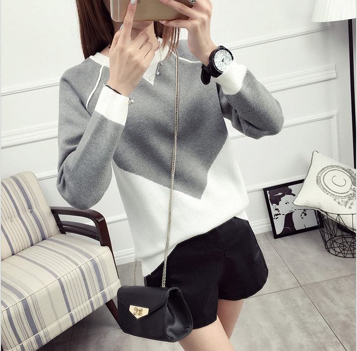 พร้อมส่ง - เสื้อไหมพรมแขนยาว ST185 (สีเทา)