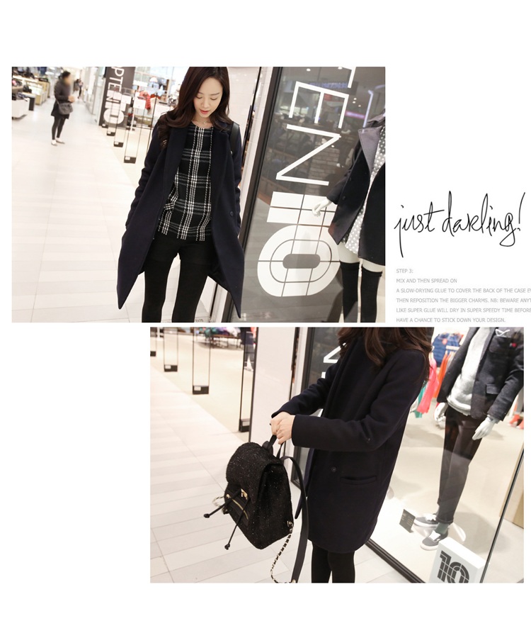 พรีออเดอร์ - เสื้อโค้ทผ้าวูลกันหนาว Pre - CT620 (สีกรม)