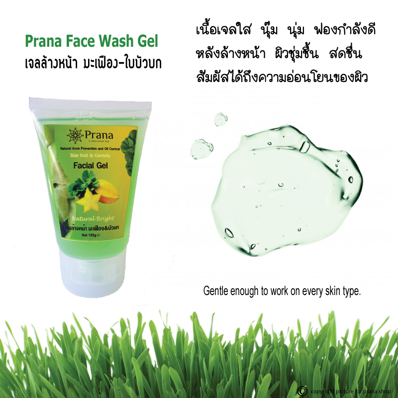 [คุมมัน กระชับรูขุมขน ผิวกระจ่างใส] Prana Face Wash & Toner Essence เซตเจลล้างหน้า & โทนเนอร์ เอสเซนส์ น้ำตบ 2ชิ้น