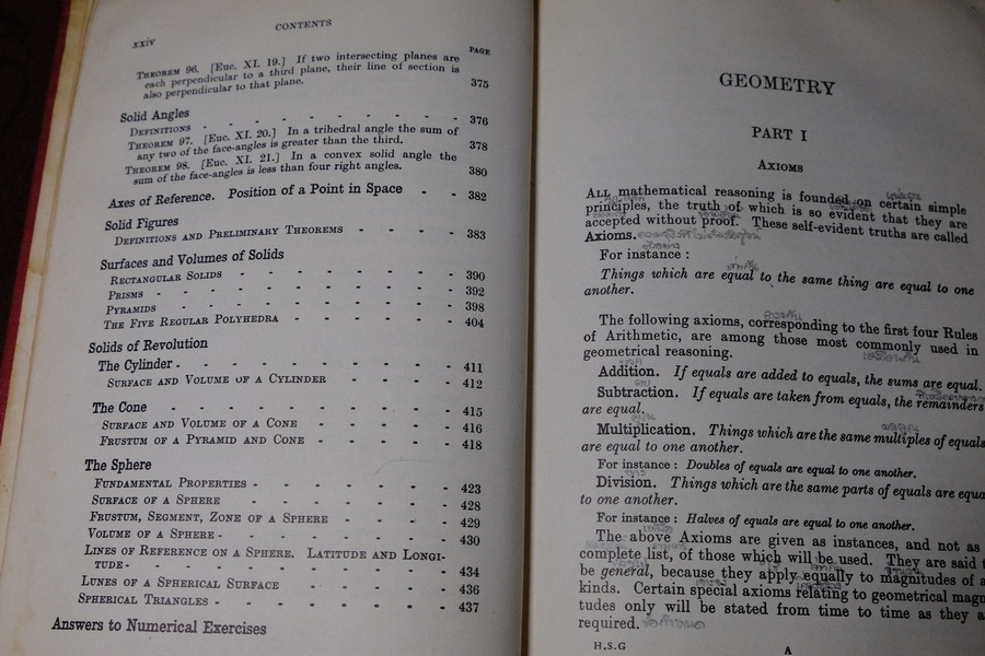 A School Geometry Part 1-6 by H.S.HALL & F.H.STEVENS ปกแข็ง ปี 1967