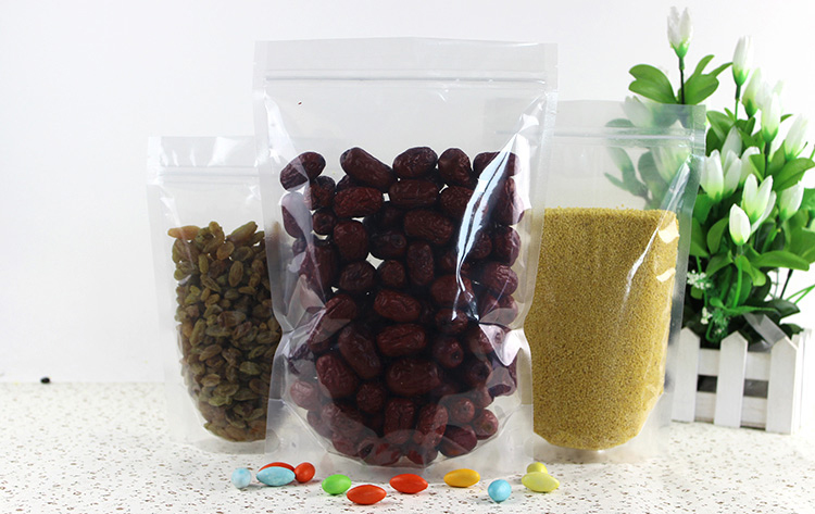 ถุงพลาสติกใสซิปล็อคตั้งได้