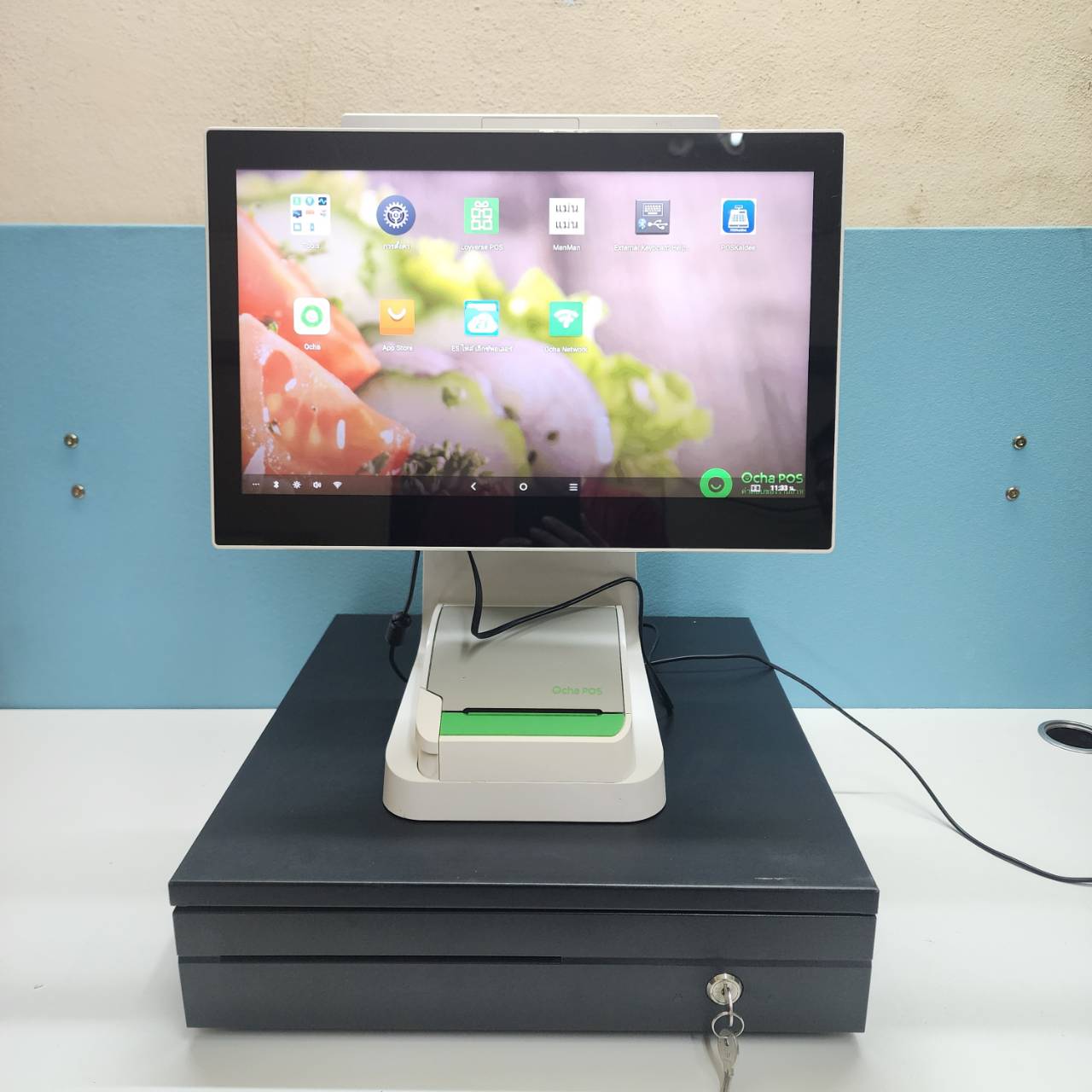SUNMI D2S Plus 2 จอ เครื่อง POS ระบบ Android แบบ All in one จอหน้า 15.6 นิ้ว จอหลัง 10.1 นิ้ว มือสอง