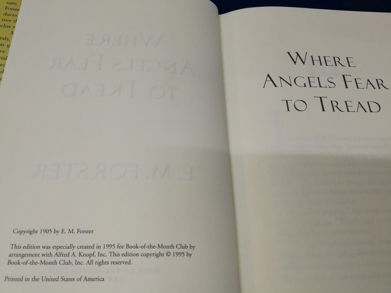 ชุด E.M.FORSTER : MAURICE , A PASSAGE TO INDIA , A ROOM WITH A VIEW , HOWARDS END , WHERE ANGLES FEAR TO TREAD , THE LONGEST JOURNEY รวม 6 เล่ม พิมพ์ปี 1995