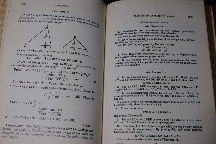 A School Geometry Part 1-6 by H.S.HALL & F.H.STEVENS ปกแข็ง ปี 1967