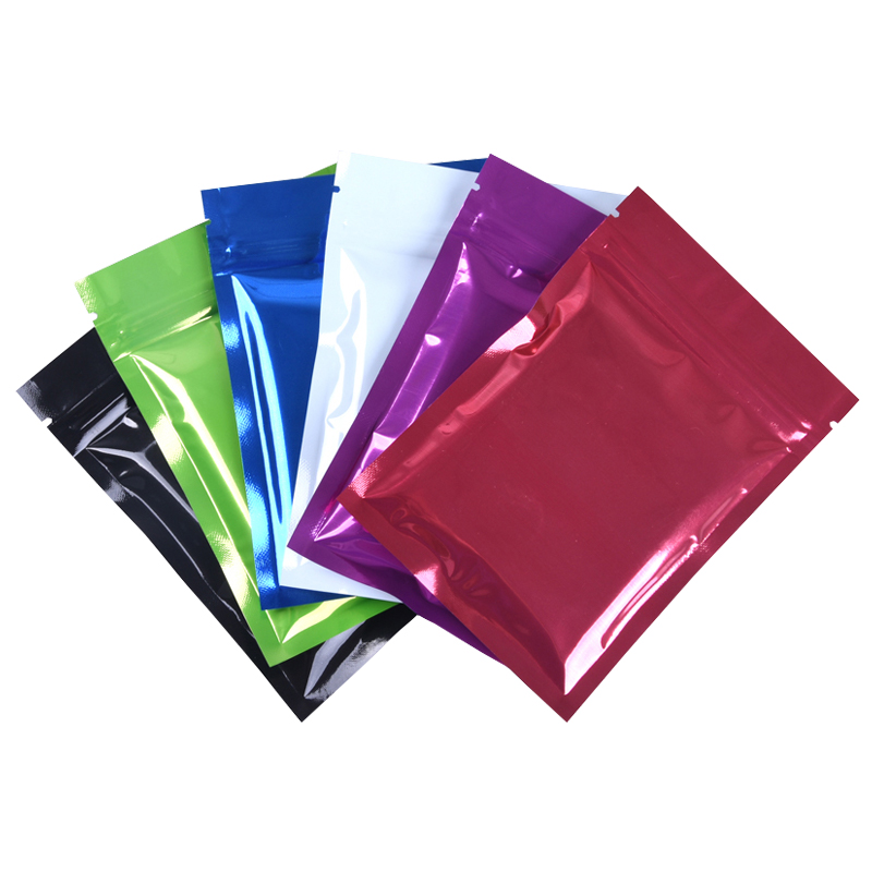 ถุงฟอยล์สี ซิปก้นแบน (เมทัลไลท์)
