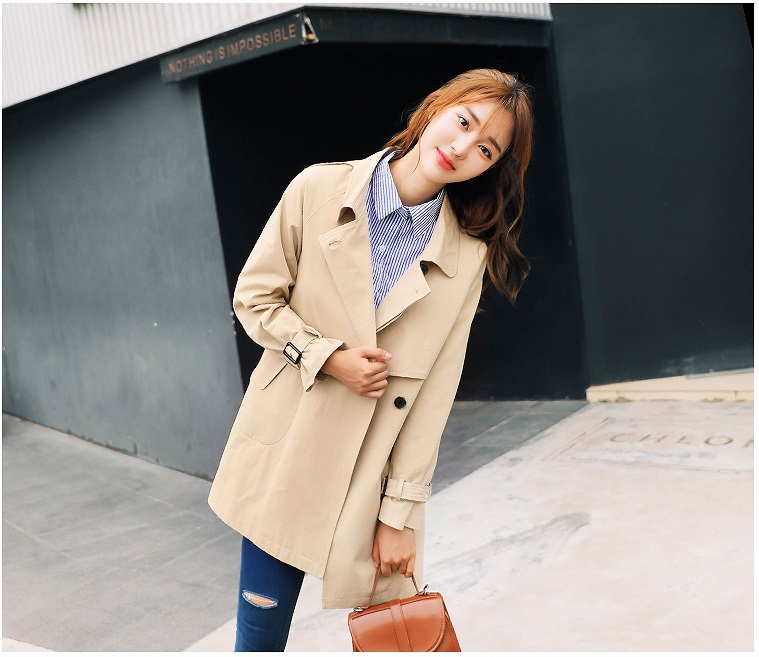 พร้อมส่ง - Trench Coat เสื้อโค้ท CT221 (สีเบจ)