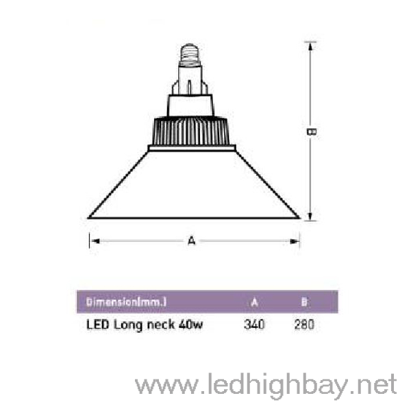 โคมไฮเบย์ LED EVE รุ่น Long Neck 40w