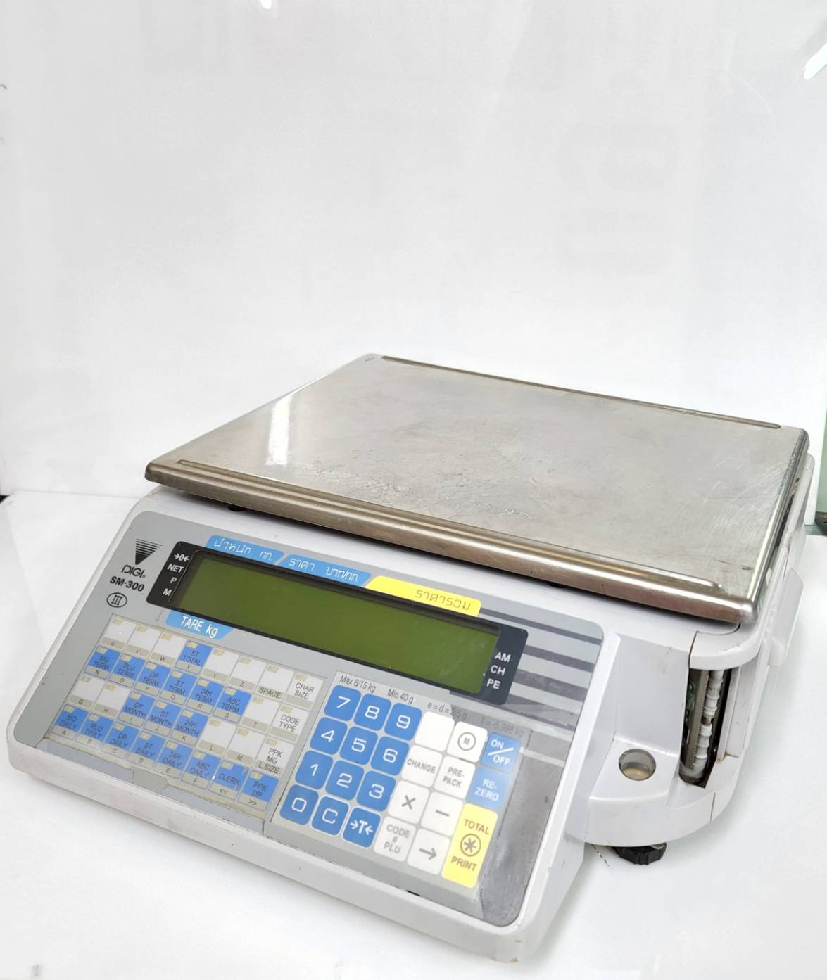 เครื่องชั่ง DIGI SM 300 เครื่องพิมพ์ฉลาก ชั่งผลไม้สด อาหารสด มือสอง