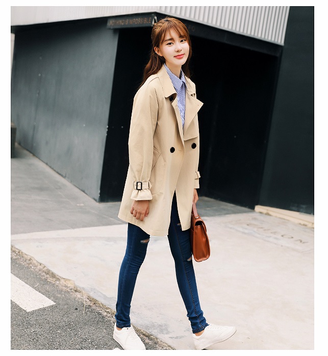 พร้อมส่ง - Trench Coat เสื้อโค้ท CT221 (สีเบจ)