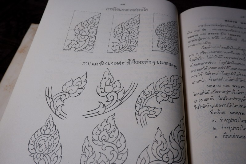 ศึกษาศิลป ลายไทย โดย มานะ ทองสอดแสง ปกแข็ง ปี 2506