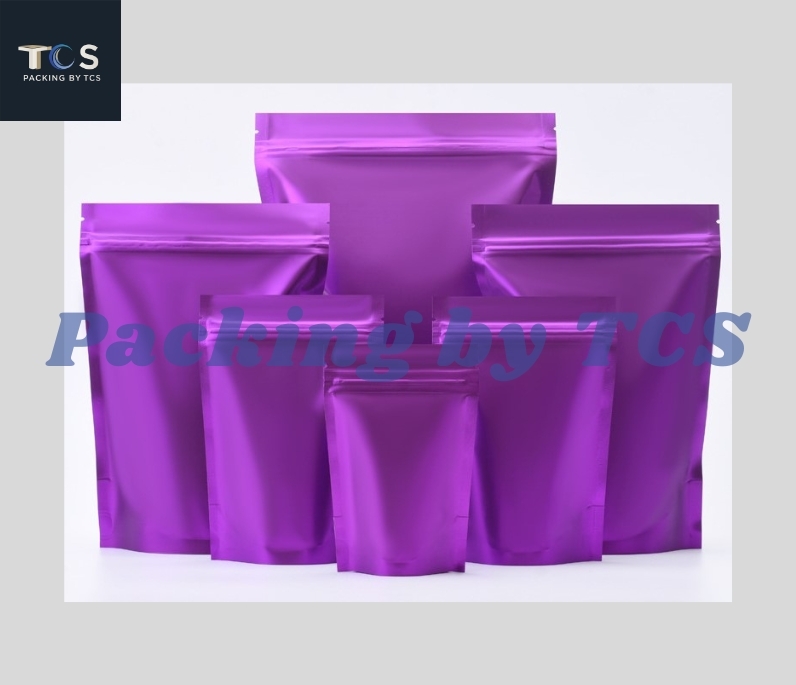 ถุงฟอยล์ซิปตั้งได้ สีด้าน (เมทัลไลท์)