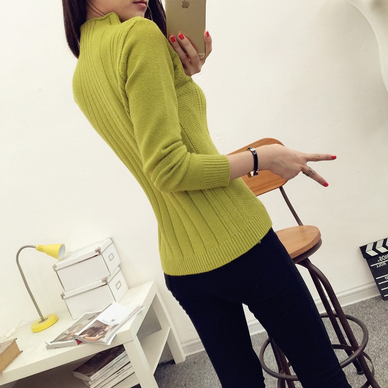 พร้อมส่ง - เสื้อไหมพรม ST114 (สีเขียว)