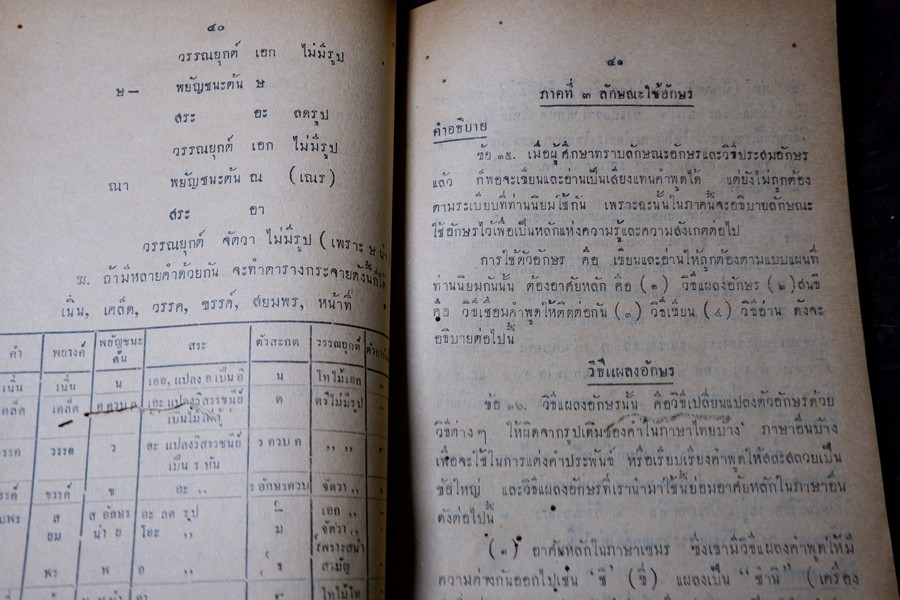 สยามไวยากรณ์ อักขระวิธี ของ พระยาอุปกิตศิลปสาร ปี 2489
