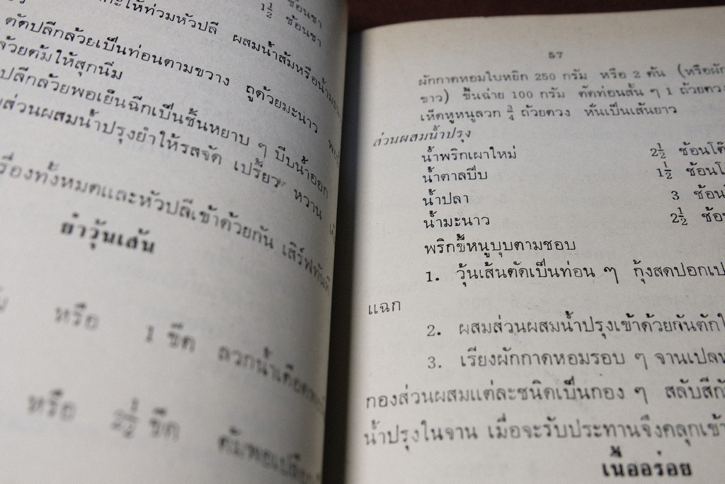 อาหารเเละขนมไทย โดย จรรยา สุบรรณ์ เล่ม 1 เเละ 2 (เล่มเล็ก)