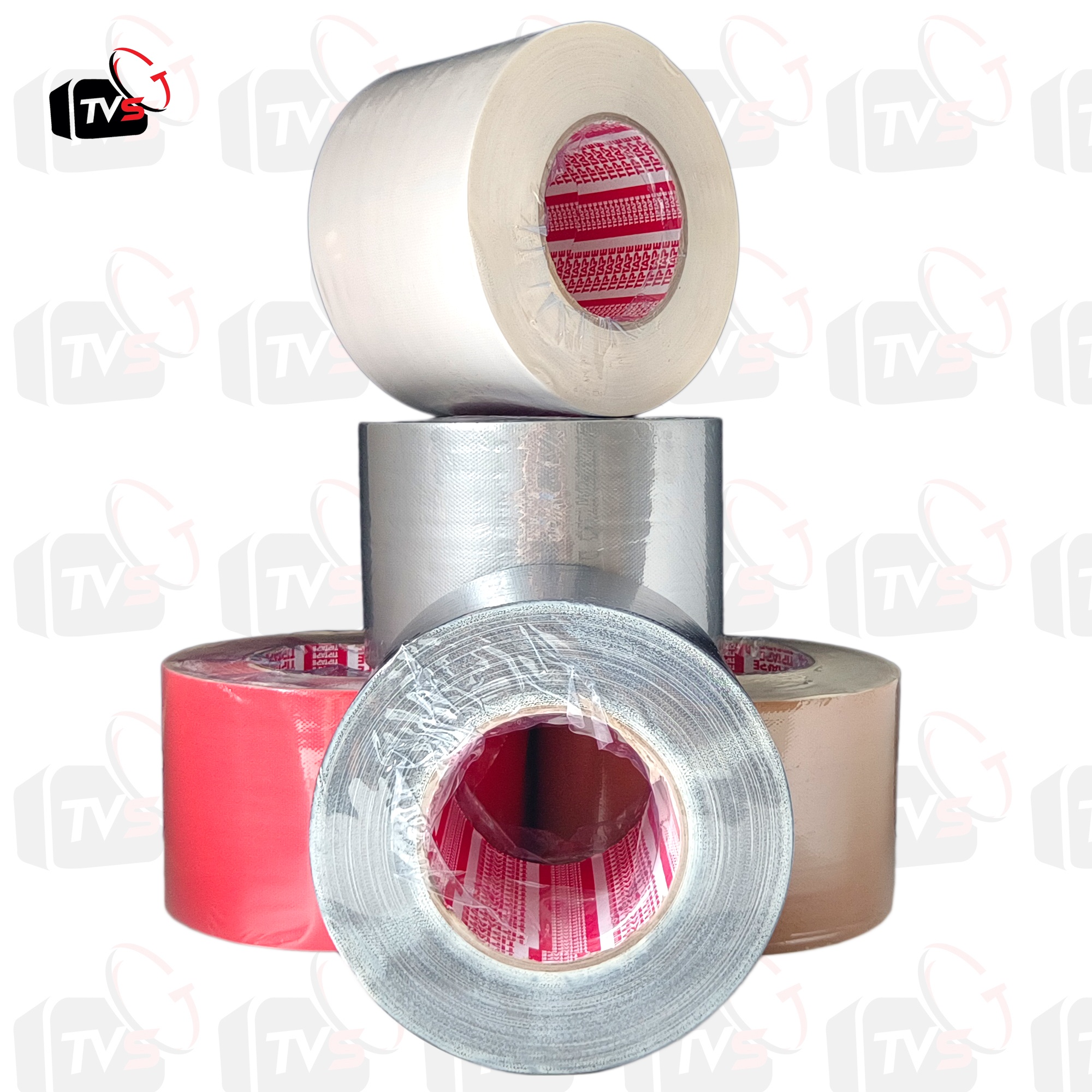 เทปกาวผ้า แลคซีน PE Laminated Cloth Tape หน้ากว้าง 4 นิ้ว ยาว 50 หลา หลายสีให้เลือก