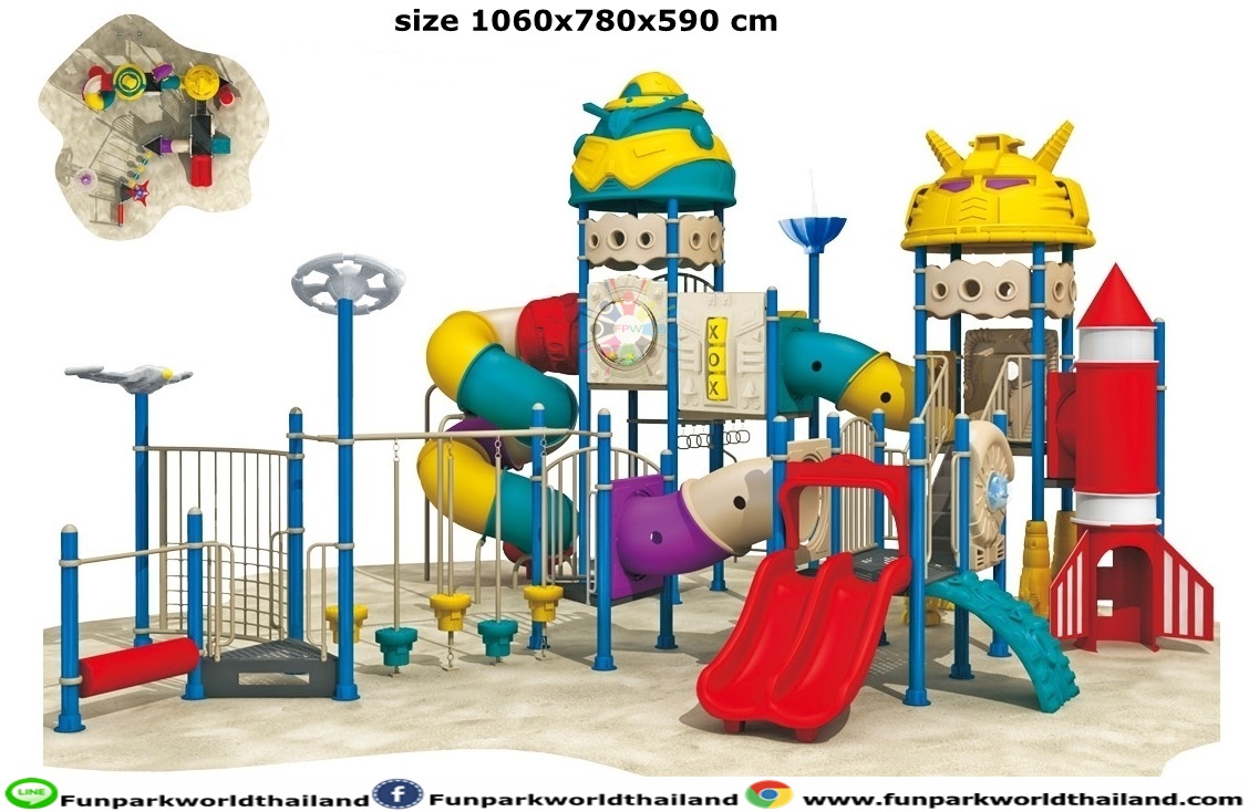 เครื่องเล่นสนามกลางแจ้ง (size L) size 1060x780x590 cm