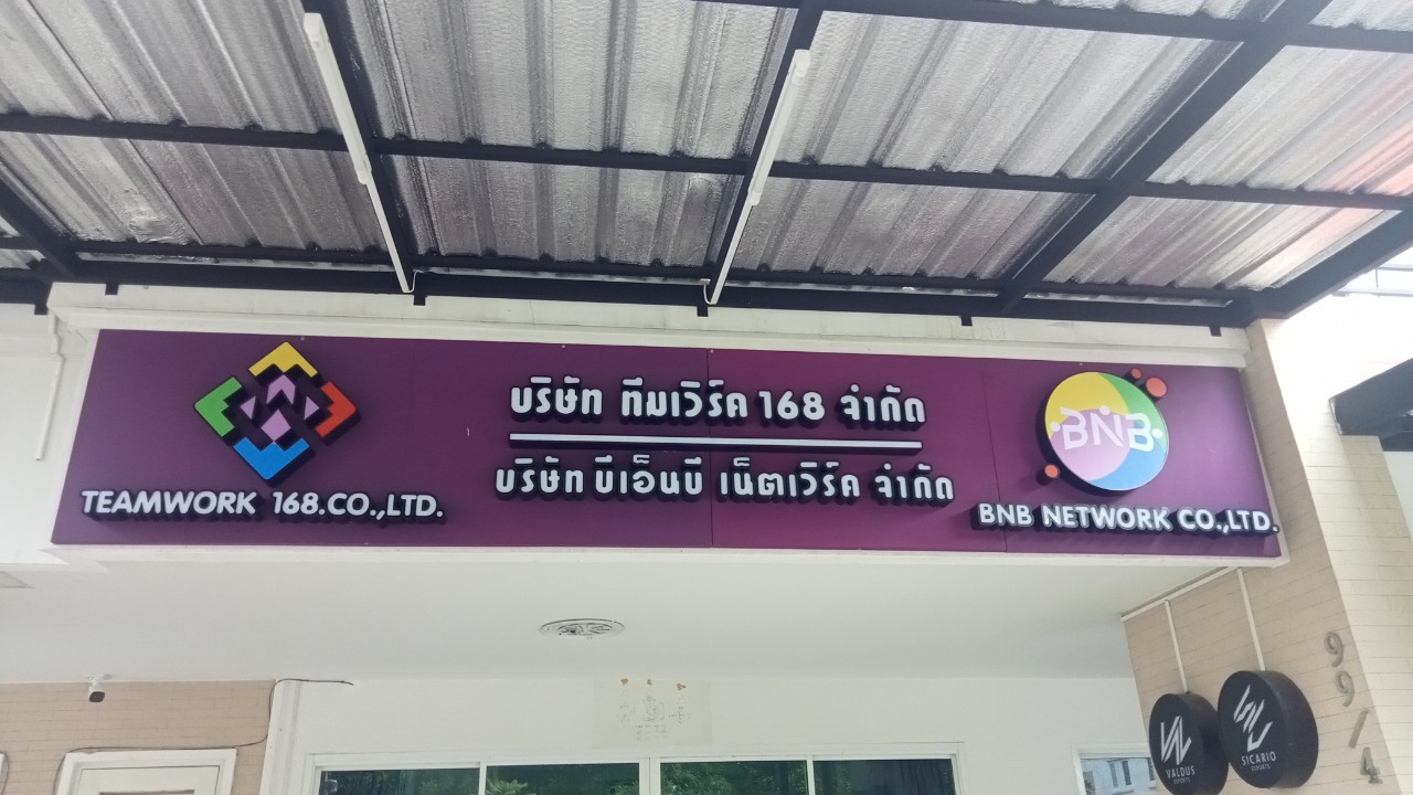 ป้ายกล่องไฟตัวอักษร