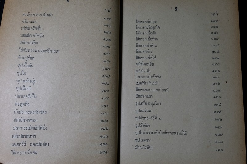 อาหารทีวี ไทย จีน ฝรั่ง เเละเกร็ดความรู้เเม่บ้าน โดย สุวรรณา ศรีเพ็ญ ปกแข็ง 370 หน้า ปี 2515