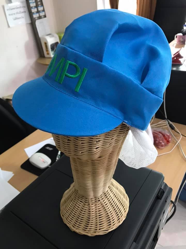 หมวกแม่ครัวเสริมเน็ตเก็บผมแบบจับจีบ