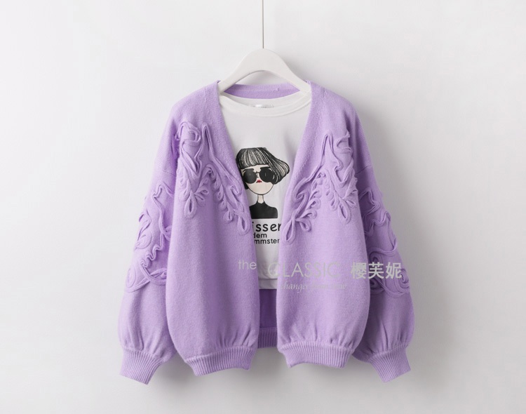 พรีออเดอร์ - เสื้อคาร์ดิแกนกันหนาว Pre - CT655 (สีม่วง)