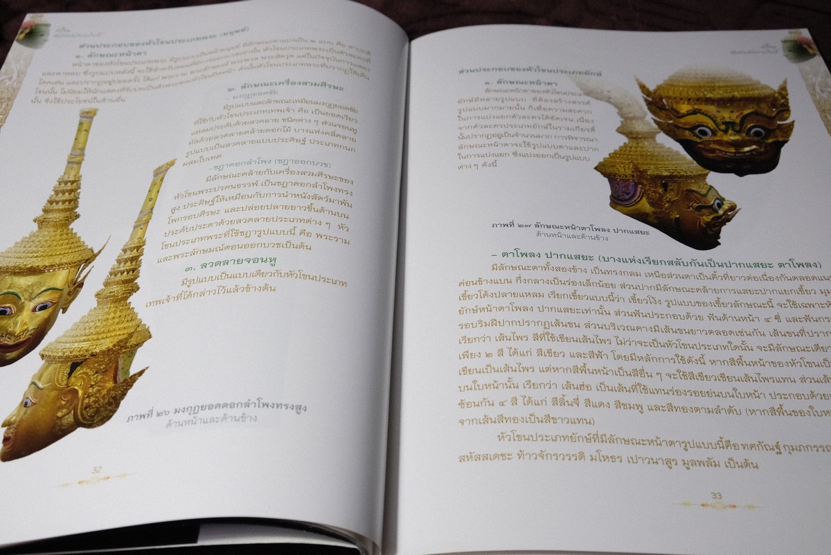 หัวโขน สัญลักษณ์เเห่งรามเกียรติ์ โดย นฤทธิ วัฒนภู หนา 144 หน้า ปี 2558