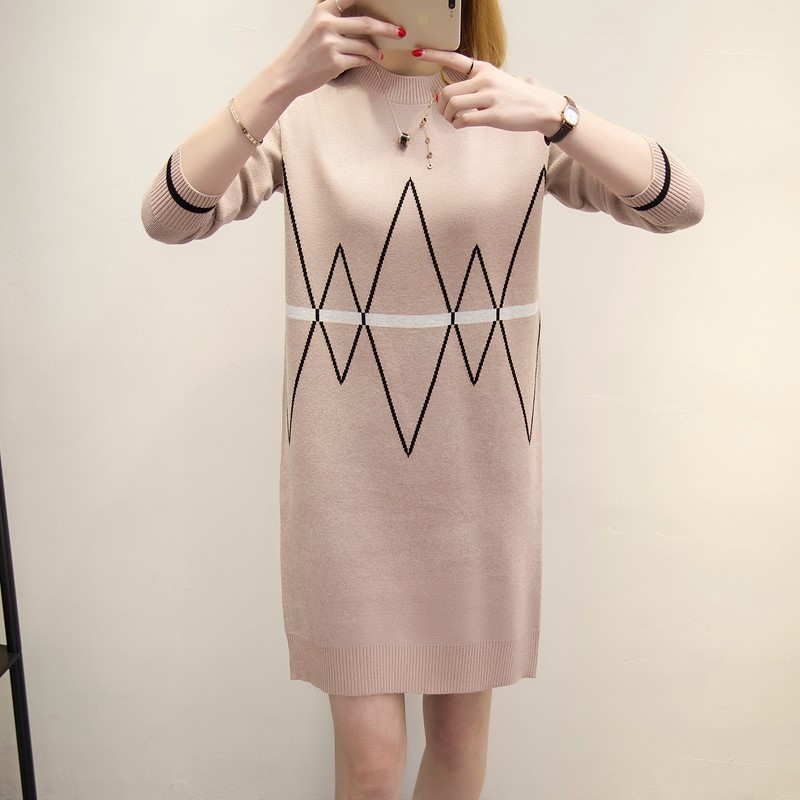 พรีออเดอร์ - เดรสไหมพรม Pre - DT164 (สีน้ำตาลอ่อน)