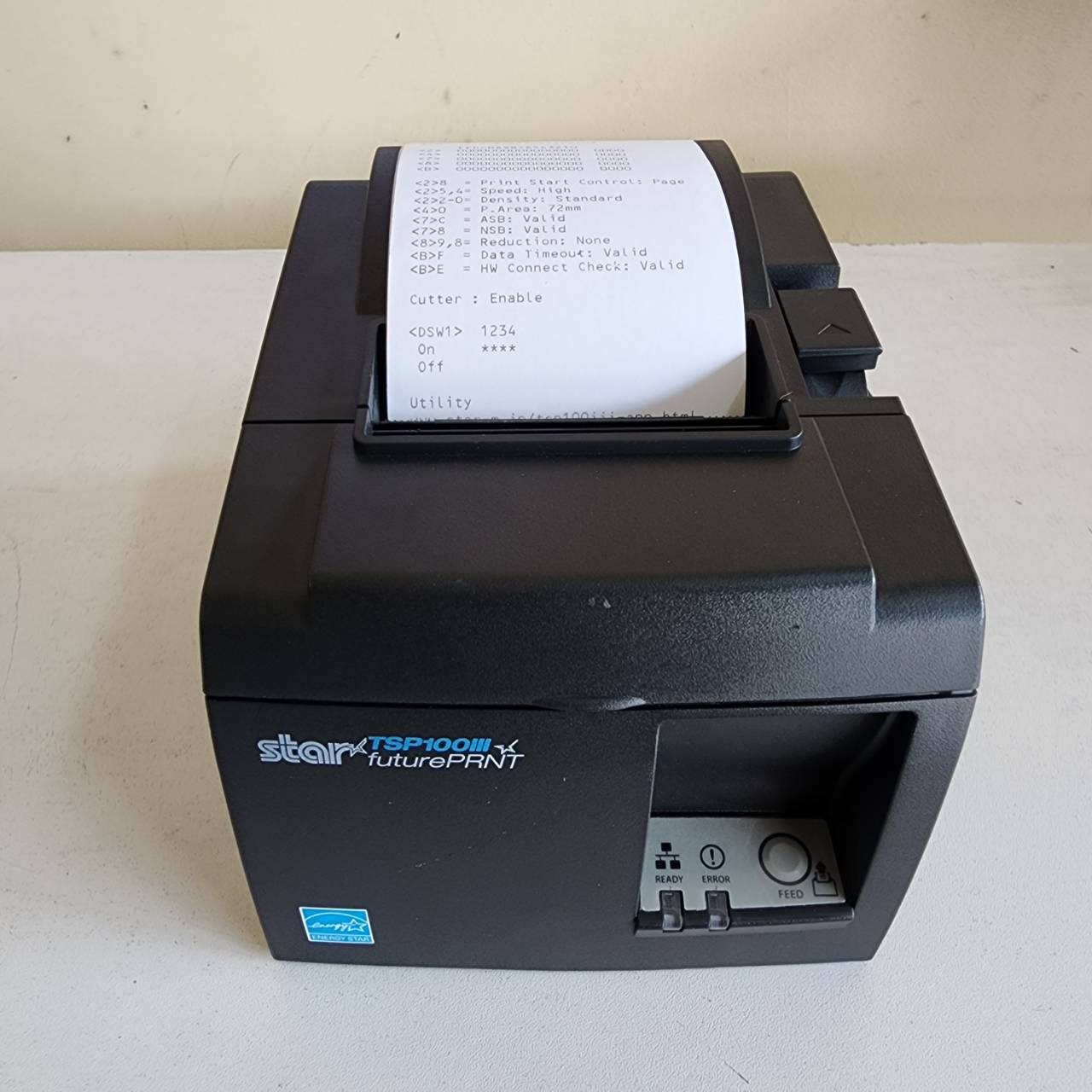 เครื่องปริ้นสลิป Star Micronics เครื่องพิมพ์กระดาษความร้อน รุ่น TSP143III LAN มือสอง