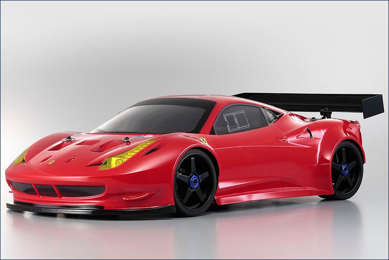 Ferrari 458 Italia Clear Body for 1/8 GT