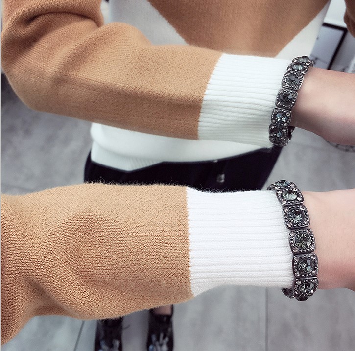 พร้อมส่ง - เสื้อไหมพรมแขนยาว ST188 (สีน้ำตาล)