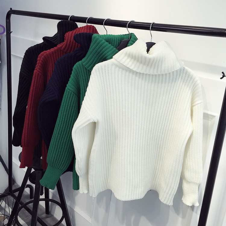 พรีออเดอร์ - เสื้อไหมพรมแฟชั่นแขนยาว Pre - ST789 (สีดำ)