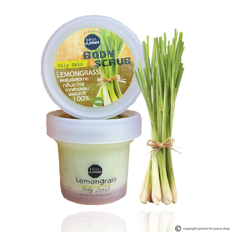 [ตะไคร้] Homegrown Lemongrass Scrub ครีมสครับขัดบำรุงผิว จากส่วนผสมธรรมชาติ 120g.
