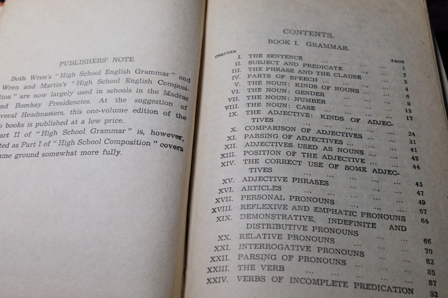 High School English Grammar & Composition by Wren & Martin ปกเเข็ง ปี 1969