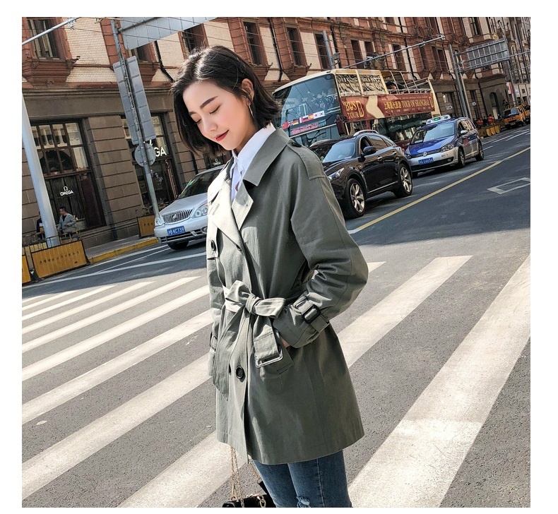 พร้อมส่ง - Trench Coat เสื้อโค้ท CT216 (สีเขียว)
