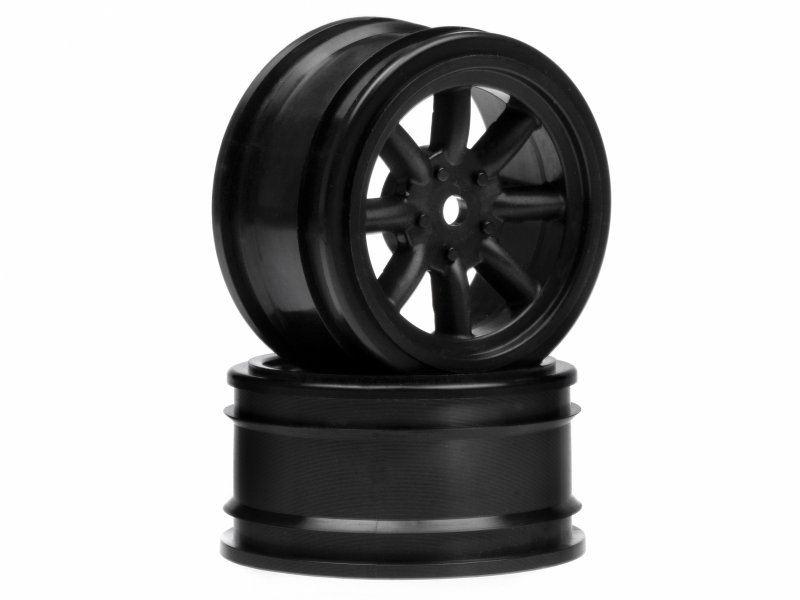 Vintage 8 Spoke Wheel 26mm Black (0mm Offset).