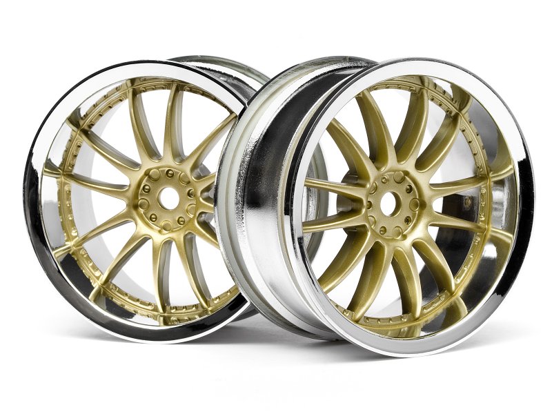 Work XSA 02C Wheel 26mm. Chrome/Gold (3mm Offset)