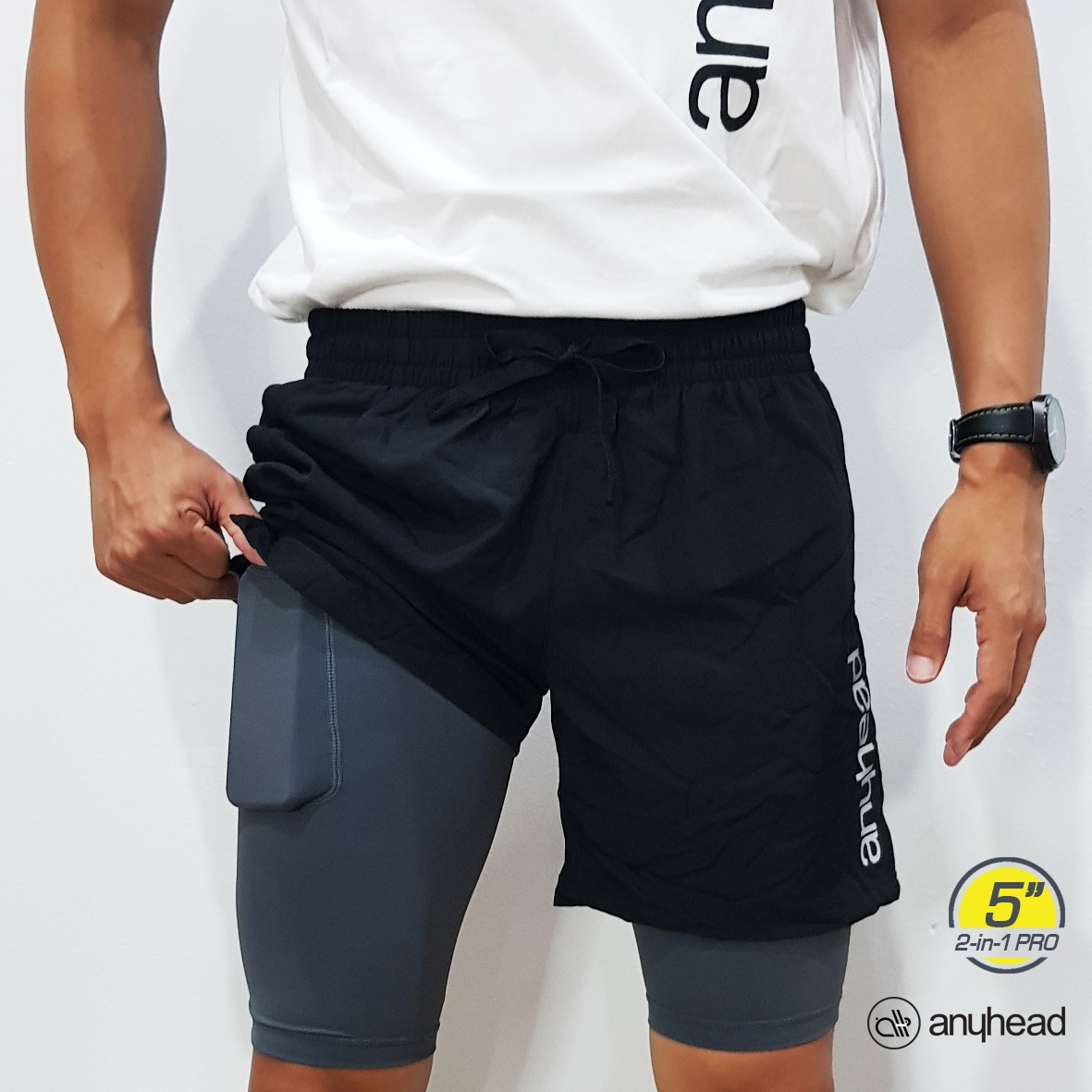 กางเกง 2 ชั้น รุ่น 2 in 1 - Pro กระชับกล้ามเนื้อ แบบยาว ( Long , 5" )