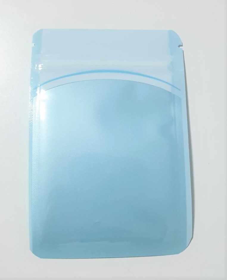 ถุงซิปแบน หน้าใส หลังพลาสติกสี