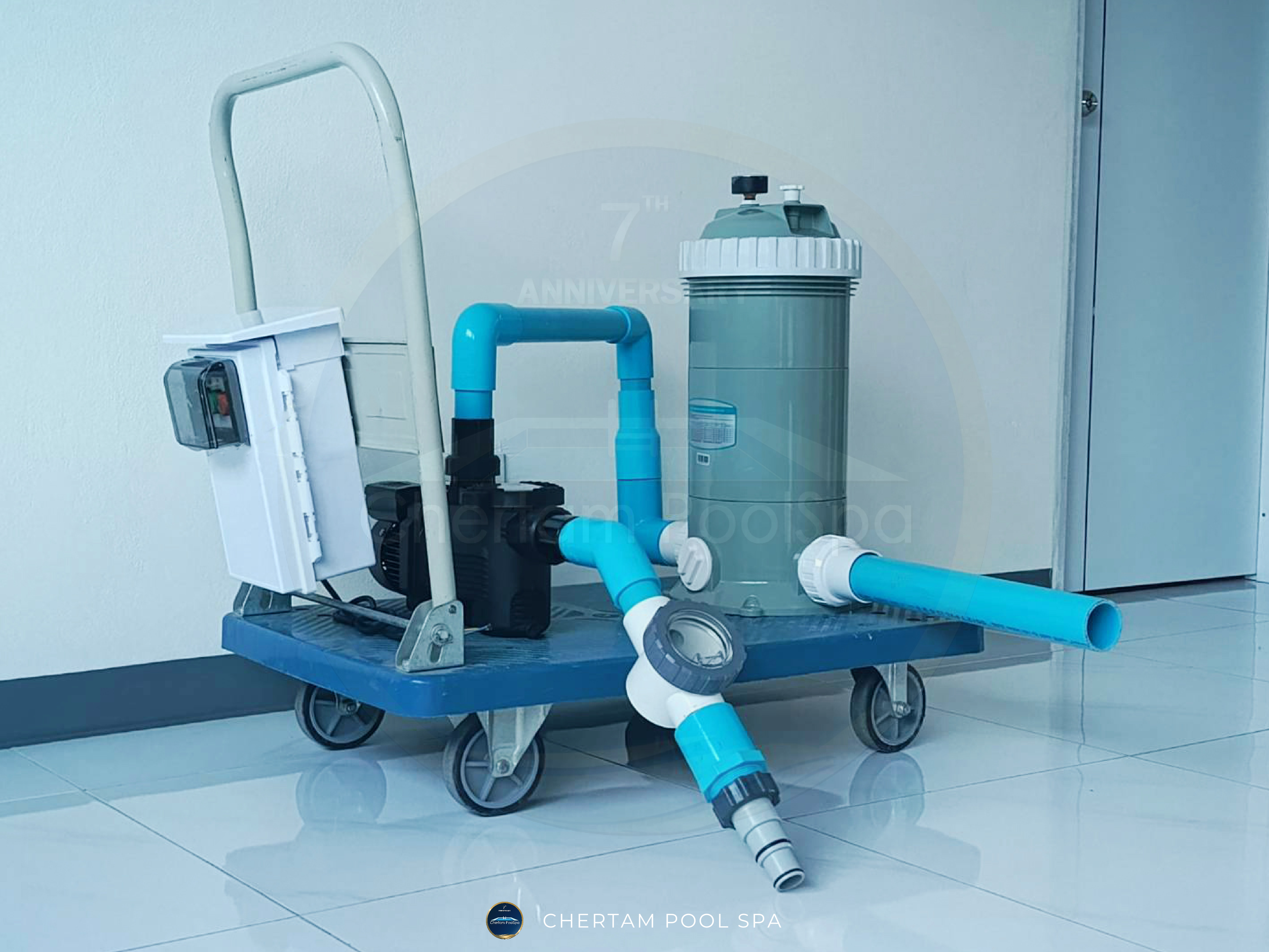 ชุดโมบายทำความสะอาดสระว่ายน้ำ Cartridge Mobile Pool Cleaner