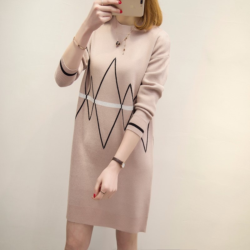 พรีออเดอร์ - เดรสไหมพรม Pre - DT164 (สีน้ำตาลอ่อน)