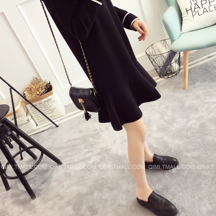 พรีออเดอร์ - เดรสไหมพรม Pre - DT147 (สีดำ)