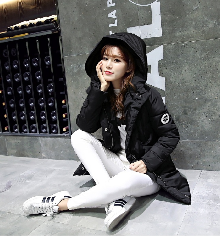 พรีออเดอร์ - เสื้อกันหนาวสไตล์เกาหลีบุนวม Pre - CT727 (สีดำ)