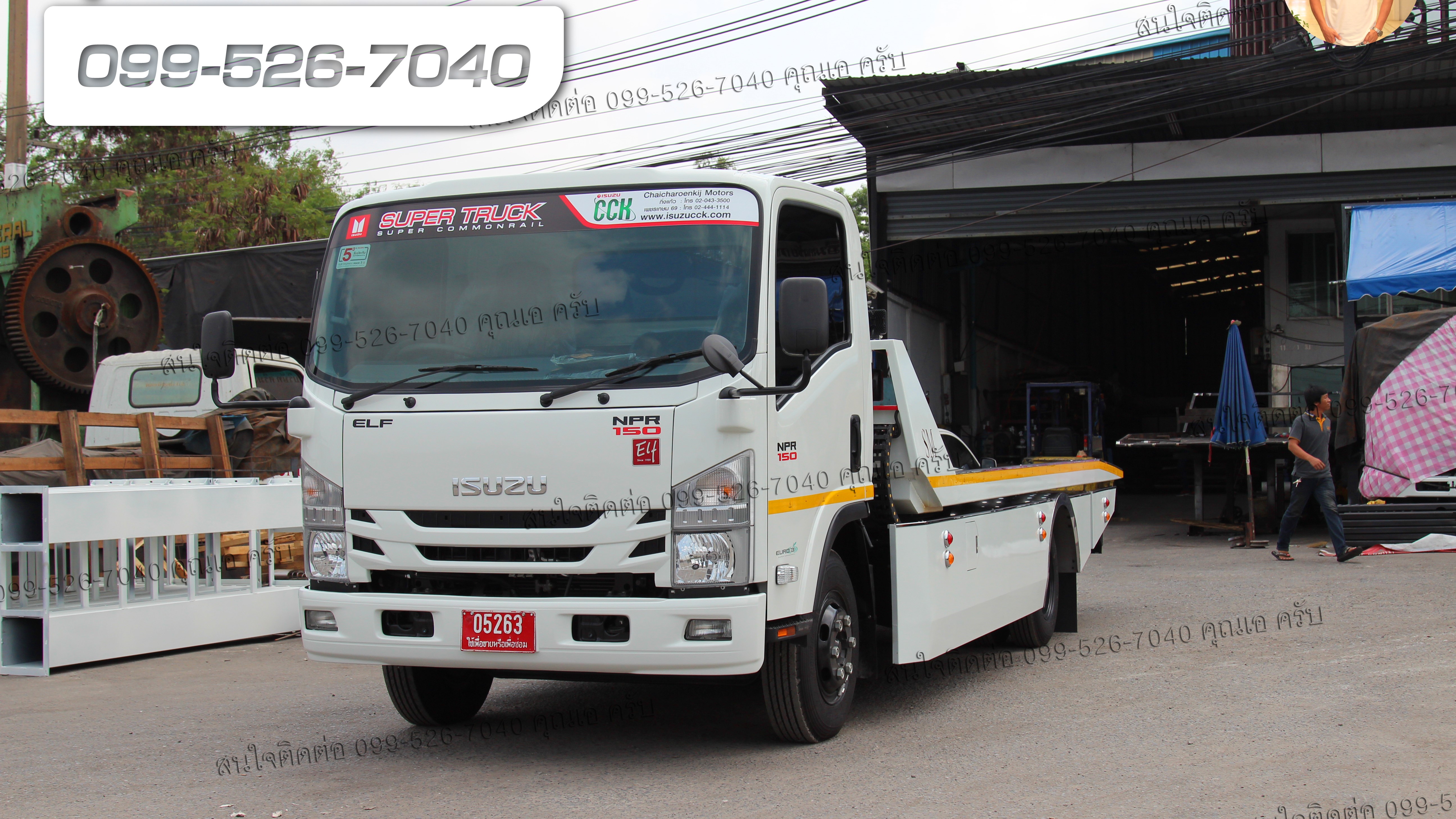 รถสไลด์ NPR 150 isuzu ติดตั้งถาดสไลด์แบบกองพื้น ยูโร3