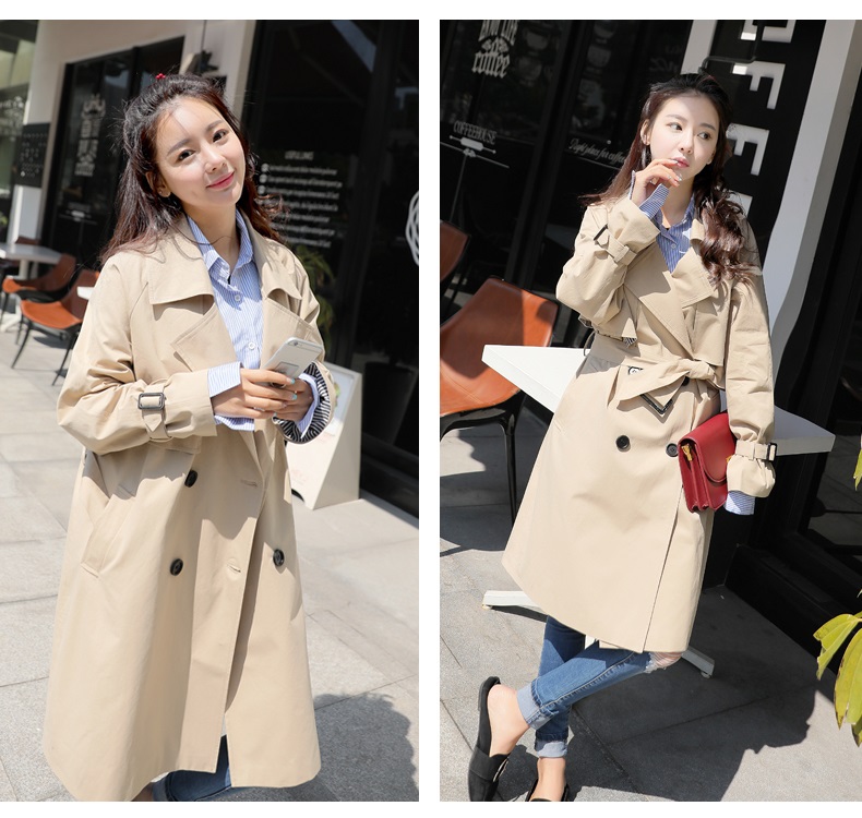 พร้อมส่ง - Trench Coat เสื้อโค้ททรงยาว CT225 (สีเบจ)